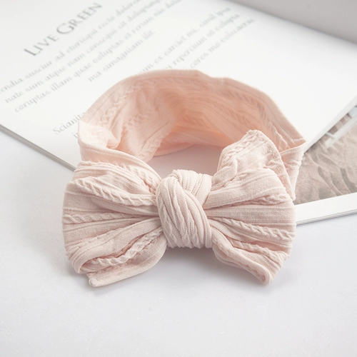 Детская заколка для волос с бантиком, мягкая повязка на голову, комфортный детский милый аксессуар для волос для новорожденных