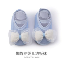 Ультратонкие синие кроссовки с бантиком