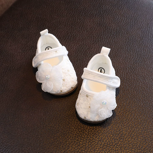 Детская дышащая летняя нескользящая обувь для раннего возраста, шнурок-держатель для выхода на улицу, в цветочек, мягкая подошва, свободное движение для ног, учит ходить