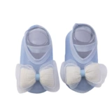 Детские летние тонкие кроссовки, сетчатая дышащая детская обувь для раннего возраста с бантиком, нескользящие гетры, мягкая подошва