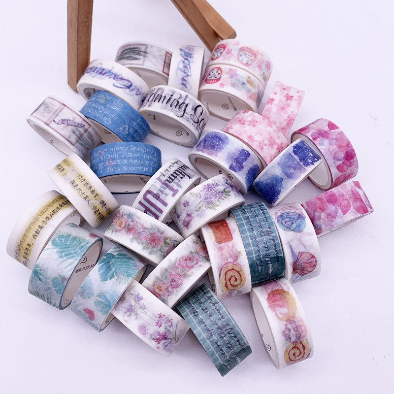 Washi tape Turtle taro ins Retro green plant dream cake Fresh easy-to-paste stationery paper tape can write a message