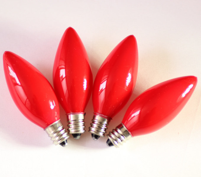 For the Buddha bulb E12 Small screw mouth Long Ming lamp Electronic candle holder Electric candle bulb Buddhist Hall Red energy saving 3 Yuan 1