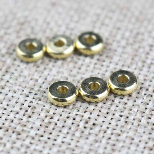 Латунный аксессуар с аксессуарами ручной работы, латунные бусины, прокладка, четки из круглых бусин, DIY