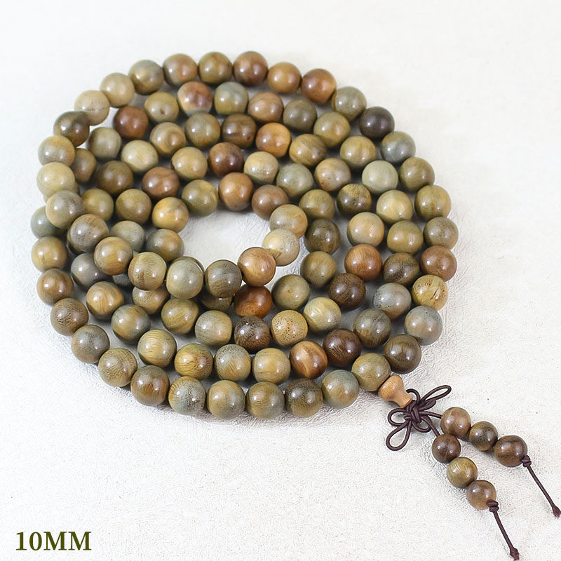 绿檀木手串沉水老料108颗佛珠手链新中式文玩男女款国潮饰品批发详情22