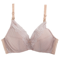 Counter★Jonya pregnant women underwear lace lactation bra cotton Full Cup complexion yellow 01031