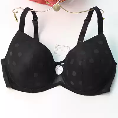 Foreign trade Foreign single pregnant women's underwear nursing bra large size with steel ring black glossy thin mold Cup 85D 85E 90D