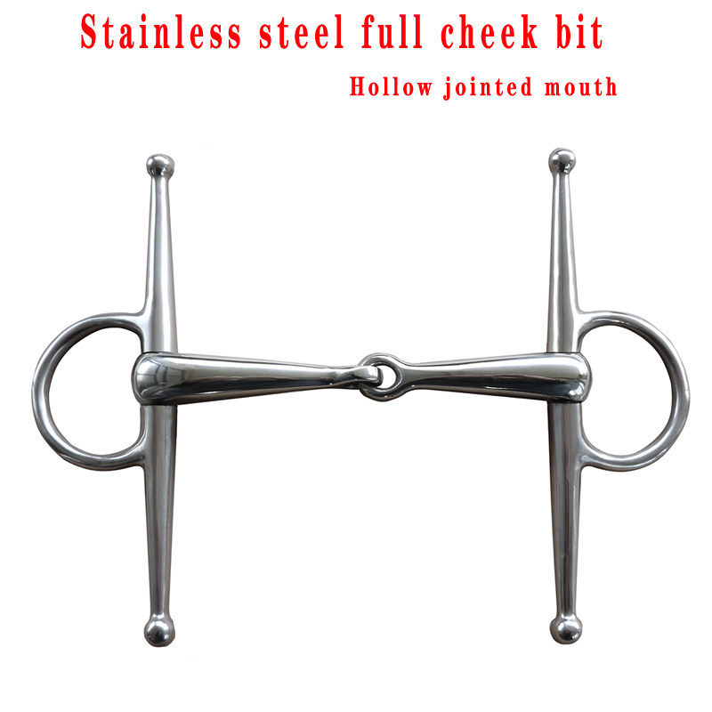 Pure white steel rust-free horse bit, no peeling, not afraid of water, horse mouth hollow