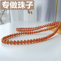 Life Jade Natural A Ice Red Jade Necklace Jade Bead Round Bead Handstring Bracelet Live 11
