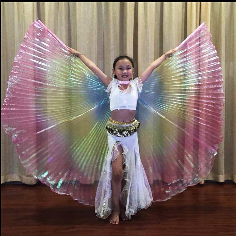 Children's Oriental Dance Golden Wings Props, Colorful Wings in Three Colors: Red, Yellow, and Blue, for Kids, Egyptian, Indian, Gradient