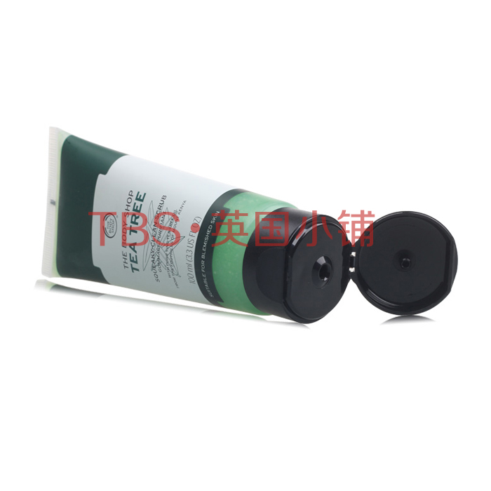 Phiên bản mới Cây trà BODY SHOP kiểm soát dầu nhẹ nhàng tẩy tế bào chết trên mặt 100ML tẩy da chết mụn đầu đen tay da chet