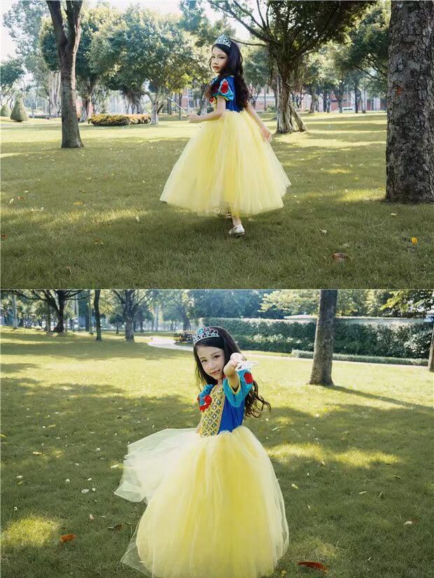 Snow White Fairy Tale Váy Hoạt động cho trẻ em Ngày hoạt động Big Boy Dress Lưới Tutu Girl Dress váy đầm thu đông cao cấp bé gái