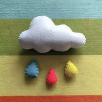 Облачный дождь капли цвета два