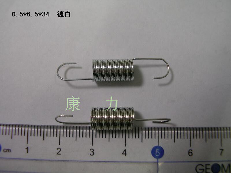 Pull spring spot wire coarse 0 5 small tension spring plated White tension spring galvanized tension spring customized hyperlink 0 5*6 5-34