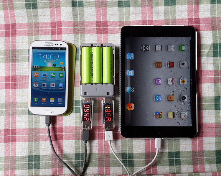 Litong lực trẻ em 3 Mục 18650 lithium mực điện thoại di động gắn USB chống ngược 5V2A đầu ra mạch - Ngân hàng điện thoại di động pin sạc dự phòng xiaomi