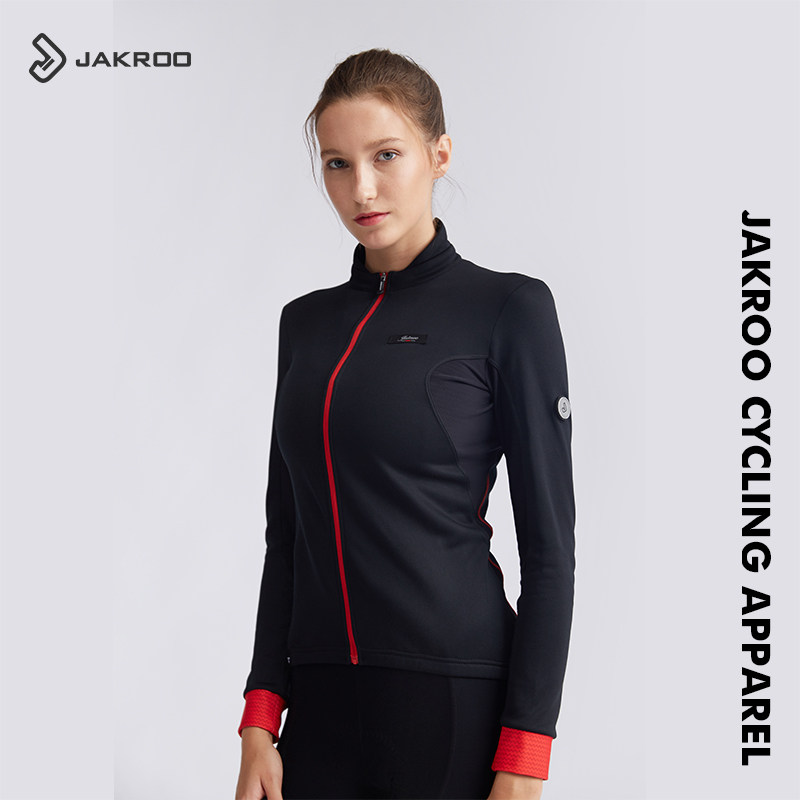 Jie Cool new cycling clothing women's autumn and winter thickened fleece warm long-sleeved outdoor road mountain riding equipment