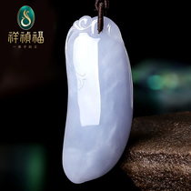 Xiangzhen Fu Fu Mian Mianmian Natural Ice Violet Jade Pendant Fu Melon Pendant Jade Carving Master Solitary Product
