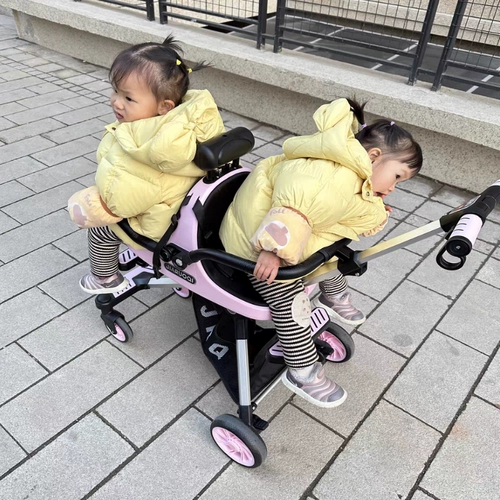 Металлическая тележка для близнецов для двоих для выхода на улицу, алюминиевый сплав