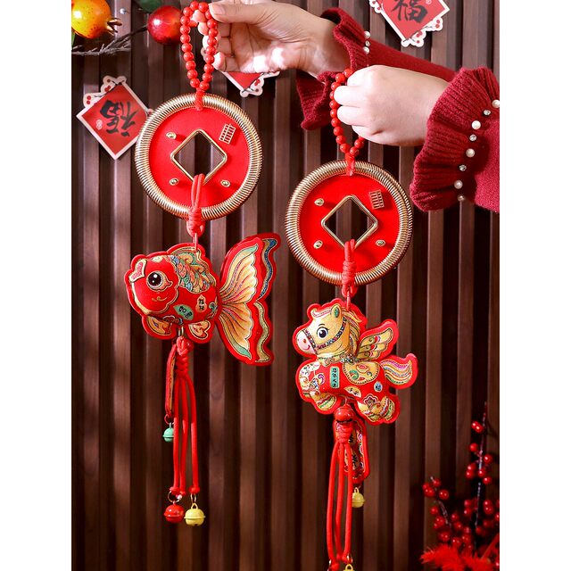 2026 new lion awakening plush pendant, Year of the Horse, New Year blessing bag pendant, Spring Festival decoration, Spring Festival pendant