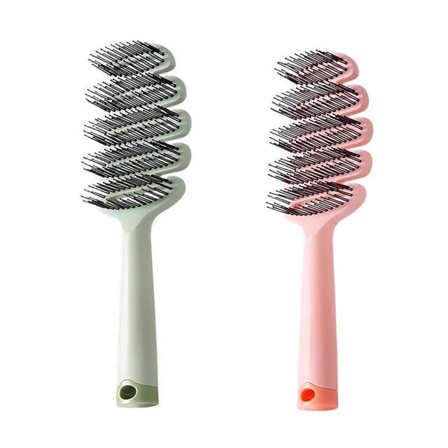 Children's hollow comb for smoothing hair without tangles, pine needle tooth massage, refreshing high skull comb, special pine cone comb with high and low needles