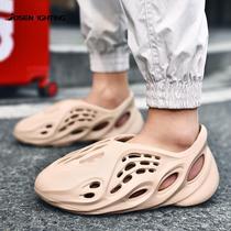Summer new pure colour Coconut Cave Shoes Mens Trends Lovers Hollowed-out Roman Sandals Beach Shoes Outwear Q