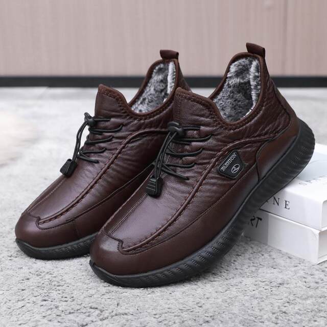 Winter new old Beijing cloth shoes men's cotton shoes middle-aged and elderly plus velvet thickening warm dad shoes sports casual shoes