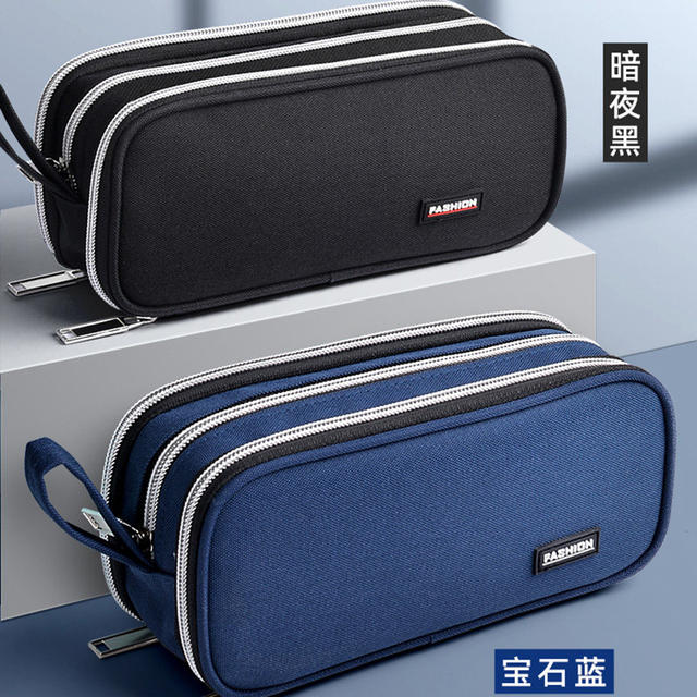 Large Capacity Simple Pencil Case for Boys, Middle School and High School Students, Multifunctional Stationery Box, Pencil Case for Boys, Student Use, Male Style Stationery Bag, Boys' Elementary School Students, 2026 New Trendy Zipper-Style Extra Large