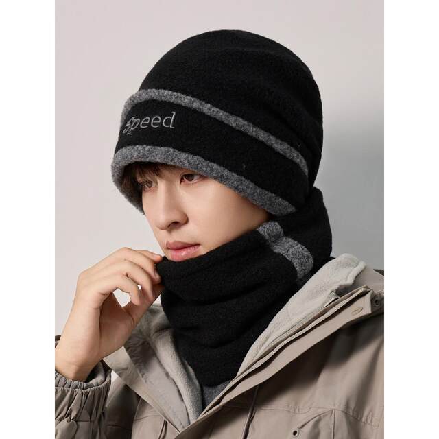 Winter thickened warm Baotou pile hat for men 2025 new neck guard outdoor cycling cold protection Baotou hat