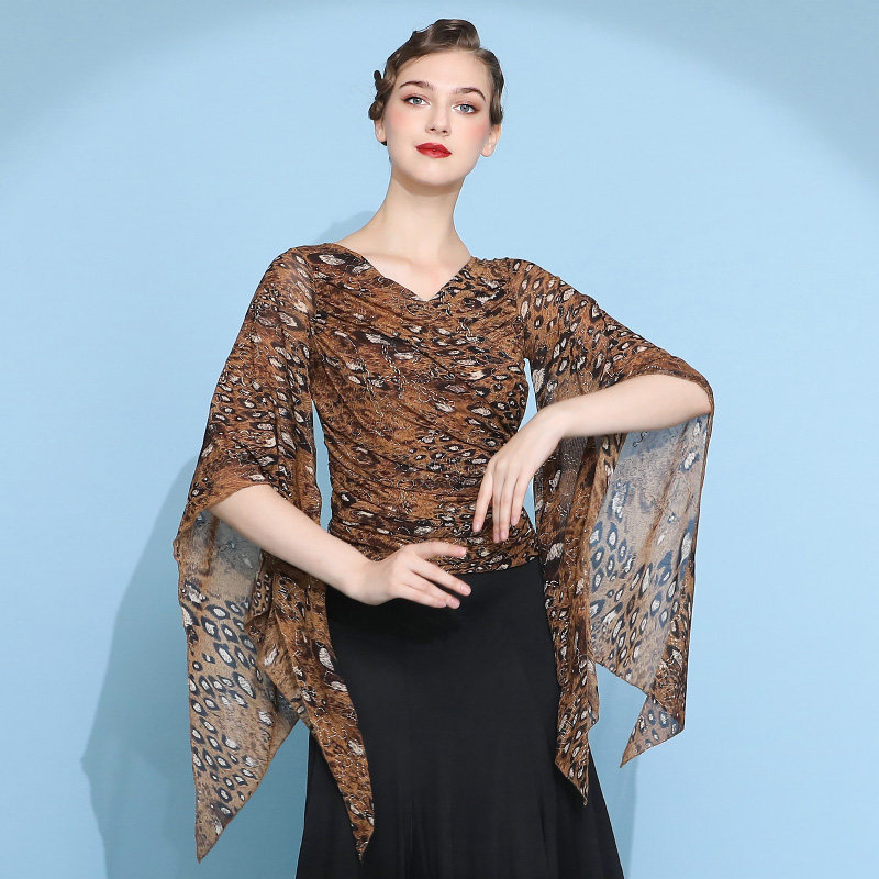 With Lindfly Pediatrics Cross V Collar Cramp Water Cuff Morden Dance Suit National Standard Dance Jacket GB027 Ballroom Dancing Costumes-Taobao