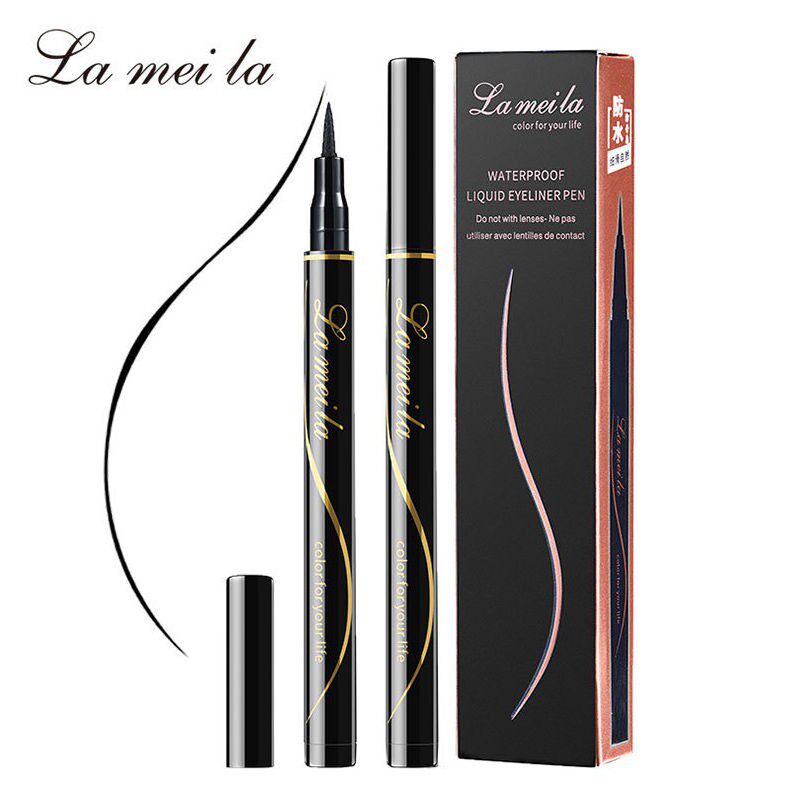 Eye line pens not fainting waterproof speed dry anti-perspiration lasting unseasonated large eye beginner soft-head eyelachline liquid pen color makeup