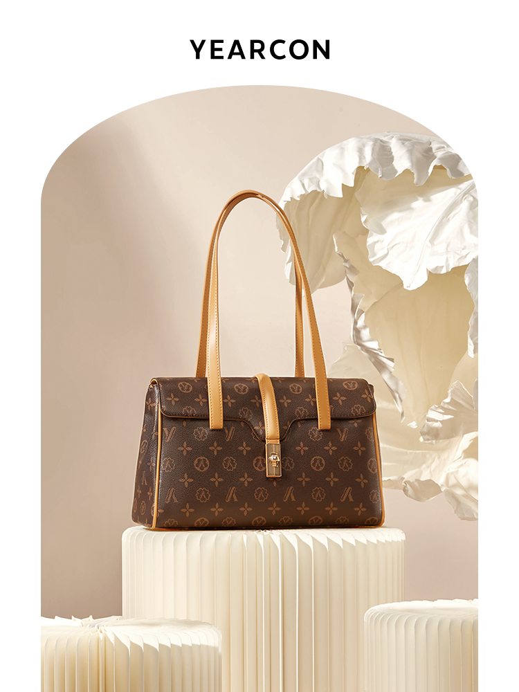 Yercon Currents Single Shoulder Bag Girls Bag Package 2021 New Fashion Spring Handbag Advanced Sensation Platinum Bag Hands Carry