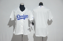 Dodgers jersey Dodgers baseball uniform womens blank cardigan T-shirt hip-hop short-sleeved thorn rust