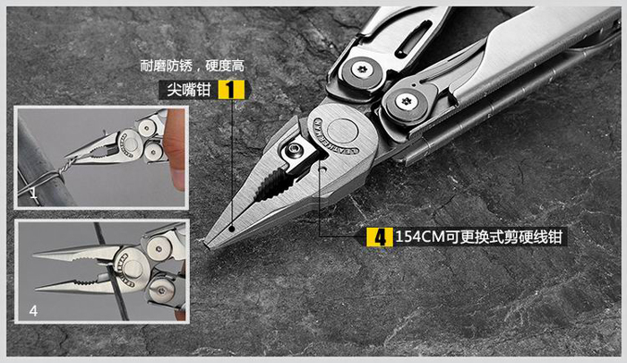 Lezeman LEATHERMAN SURGE Mới Tsunami Công cụ đa năng ngoài trời Kìm Công cụ đa năng - Công cụ Knift / công cụ đa mục đích dao đa năng bỏ túi
