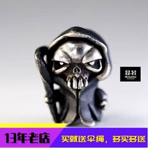 手雕作品 可拆分死神EDC伞绳挂坠尾绳刀坠项链坠拉链头手电钥匙坠