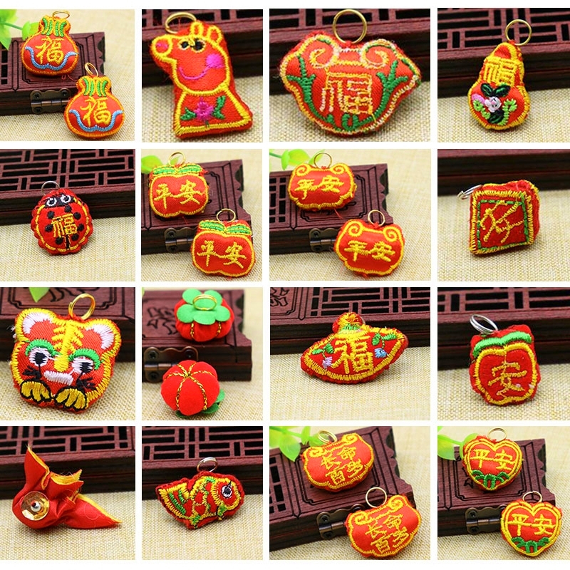 Handmade Diy Sewing Fragrant Bag Folklore Ornament Pendant Children Pendant End Lunchbag Tiger Head Gourd Embroidered Fu Bag-Taobao