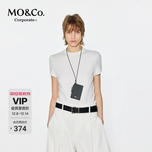 [Серия C +] Футболка MOCO с короткими рукавами и высокой резинкой из ацетата тенселя на правом плече MBE2TEE032