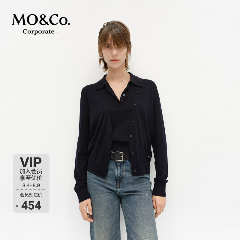 【C+ Series】Moco Knitted Cardigan, Machine Washable, Short Style Made of Sheep Wool, Mo Anke