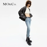 MOCO2024 весенний новый продукт, дрожжи для тяжелой промышленности, ручная стирка, протирка рук в стиле ретро, ​​узкие джинсы со средней и низкой талией MBD1JEN014