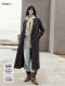 Moco Wool Coat, Sheep Wool Double-Sided Fabric, Shoulder Pads, Long H-Shaped Peaked Lapel Coat, Moco Boxy Fit
