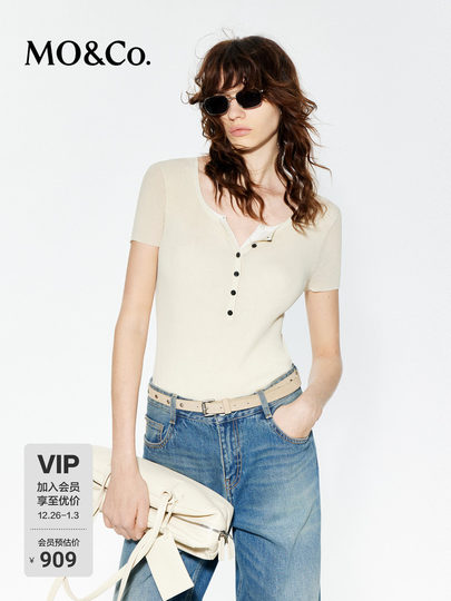 Leichter MOCO-Strickpullover, französische Halbstrickjacke aus feiner Seide und Baumwolle, MBE2SWT019, leicht zu tragen