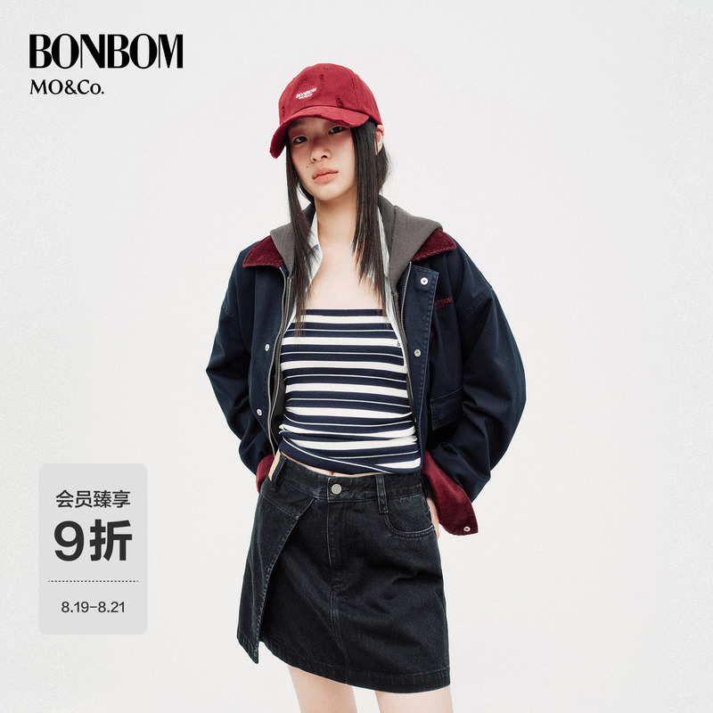 [Bonbom Designer Collaboration] Jacket 2026 Autumn New Product All-Cotton Workwear Short Loose Fit Mbf3Jkt006