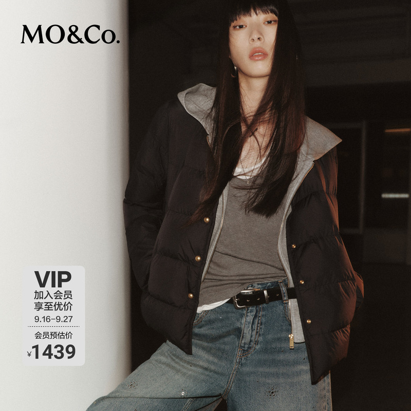 Moco down Jacket Mo Anke Spring and Autumn 90% Duck down Windproof Waterproof Faux Two-Piece Voluminous Warm Core Moco down Jacket Mo Anke Spring and Autumn 90% Duck down Windproof Waterproof Faux Two-Piece Voluminous Warm Core