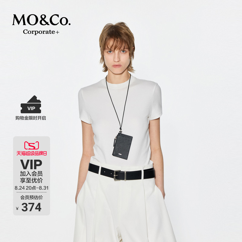 【C+ Series】Moco Short-Sleeve T-Shirt, High-Elastic Tencel Acetate, Regular Shoulder, Slim Fit, Versatile, Comfortable, Mo Anke 【C+ Series】Moco Short-Sleeve T-Shirt, High-Elastic Tencel Acetate, Regular Shoulder, Slim Fit, Versatile, Comfortable, Mo Anke