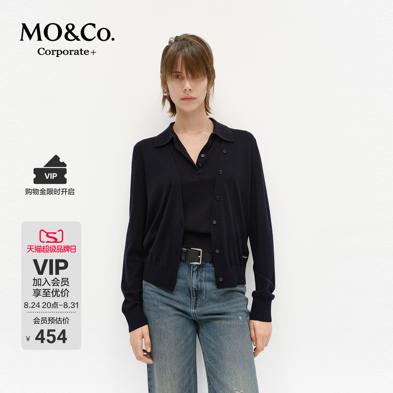 【C+ Series】Moco Knitted Cardigan, Machine Washable, Short Style Made of Sheep Wool, Mo Anke