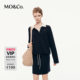MOCO elastic waist polo neck two piece dress