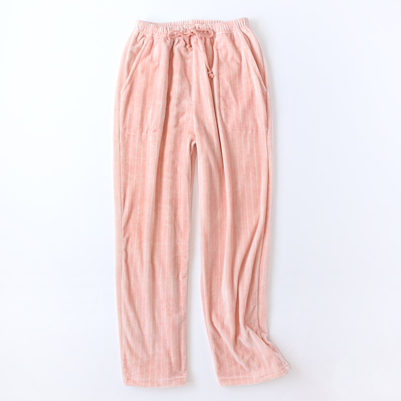 Quần pyjama nữ mùa thu san hô nhung nhung quần nhung giản dị quần lớn kích thước ấm cộng với nhung dày flannel nhà quần quần kaki