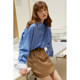 Fan Luo 2024 Spring Solid Color Shirt Women's Retro Design Niche Loose Versatile Top Long Sleeve Shirt