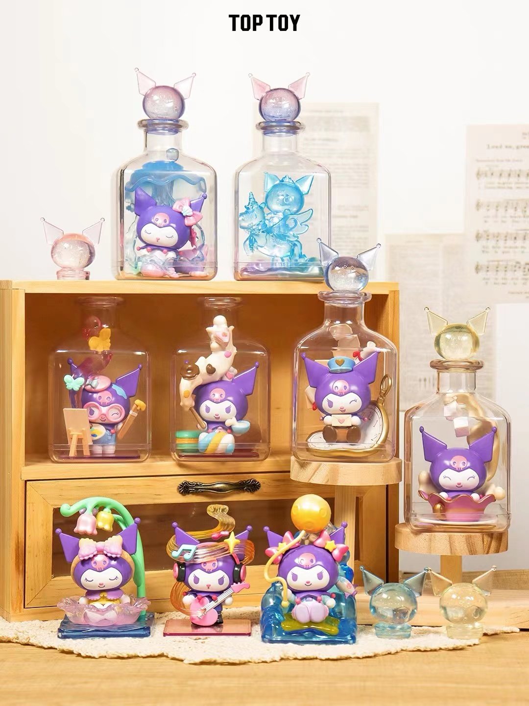 TOP TOY Kuromi Day Dreamer ボトルフィギュア Top Toy Kuromi Day Dreamer in A Bottle Sanrio Blind Box Full SET 8