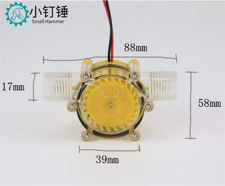 水力发电机小型水力试验发电机管道式微型水力发电机水龙头12V