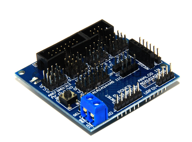 UNO R3 v5扩展板 sensor shield v5.0 电子积木 蓝色版