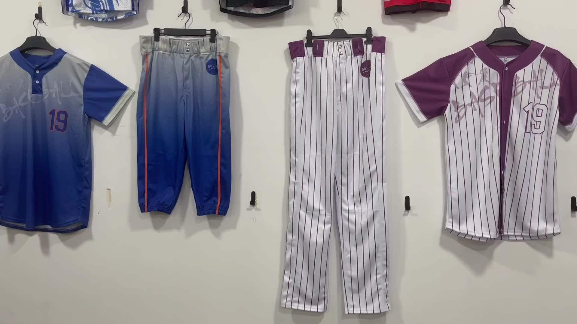 Fast Delivery Custom Printing Baseball Plain Shirts Blue Baseball